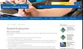
							         Student Employment | Financial Aid - Muskegon Community College								  
							    