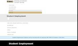
							         Student Employment Home | Student Employment | University ... - UCCS								  
							    