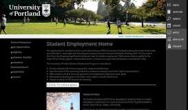 
							         Student Employment Home | University of Portland								  
							    