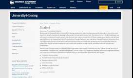 
							         Student Employment | Housing | Georgia Southern University								  
							    