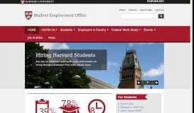 
							         Student Employment Office at Harvard University								  
							    