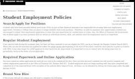 
							         Student Employment Policies - Financial Aid - Providence College								  
							    