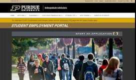 
							         Student Employment Portal - Undergraduate Admissions - Purdue ...								  
							    