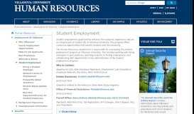 
							         Student Employment | Villanova University								  
							    