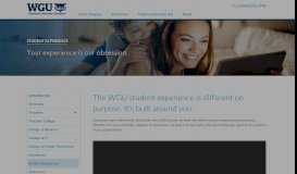 
							         Student Experience - WGU - Western Governors University								  
							    
