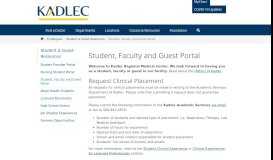 
							         Student, Faculty and Guest Portal | Kadlec Regional Medical Center ...								  
							    