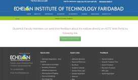 
							         Student & Faculty Feedback - Echelon Institute Of Technology								  
							    