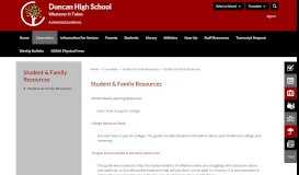 
							         Student & Family Resources / Student & Family Resources								  
							    