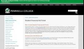 
							         Student Financial Aid Portal | Peninsula College								  
							    