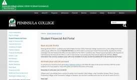 
							         Student Financial Aid Portal | Peninsula College - Port Angeles								  
							    