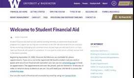 
							         Student Financial Aid - University of Washington								  
							    