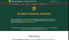 
							         Student Financial Services | Baylor University								  
							    