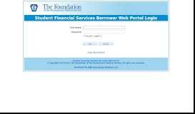 
							         Student Financial Services Borrower Web Portal Login								  
							    