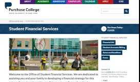 
							         Student Financial Services • Purchase College								  
							    