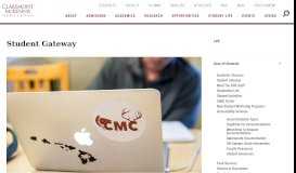 
							         Student Gateway | Claremont McKenna College								  
							    