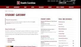 
							         Student Gateway | University of South Carolina								  
							    