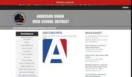 
							         Student Grades - Anderson Union High School District								  
							    