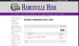 
							         Student Handbook 2018-2019 - Hanceville High School								  
							    
