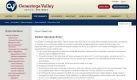 
							         Student Handbook / School Dress Code - Conestoga Valley								  
							    