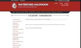 
							         Student Handbook - Waterford-Halfmoon UFSD								  
							    