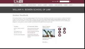 
							         Student Handbook | William H. Bowen School of Law | University of ...								  
							    