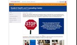 
							         Student Health and Counseling Center - Fresno State								  
							    