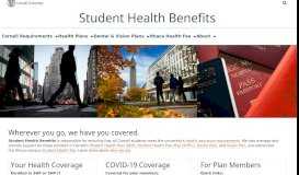 
							         Student Health Benefits - Cornell University								  
							    
