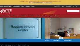 
							         Student Health Center - Dominican College								  
							    