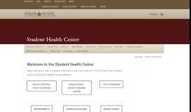 
							         Student Health Center : Texas State University								  
							    