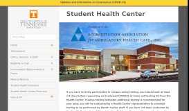 
							         Student Health Center | The University of Tennessee, Knoxville								  
							    