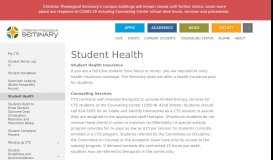 
							         Student Health - Christian Theological Seminary								  
							    