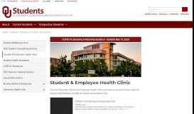 
							         Student Health Clinic								  
							    