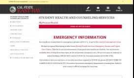 
							         Student Health & Counseling Services - Cal State East Bay								  
							    