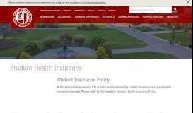 
							         Student Health Insurance | Saint Francis University								  
							    