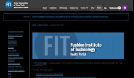 
							         Student Health Portal | Fashion Institute of Technology								  
							    