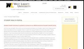 
							         Student Health Portal - Student Health Services - West Liberty University								  
							    