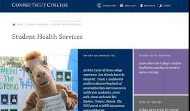 
							         Student Health Services · Connecticut College								  
							    