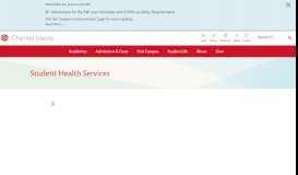 
							         Student Health Services - CSU Channel Islands								  
							    
