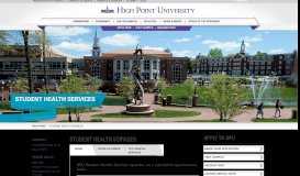 
							         Student Health Services | High Point University | High Point, NC								  
							    