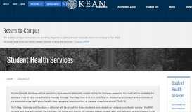 
							         Student Health Services | Kean University								  
							    