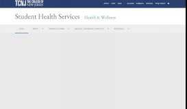 
							         Student Health Services - TCNJ								  
							    