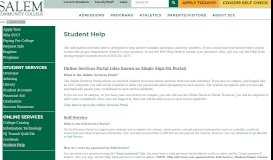 
							         Student Help | Salem Community College								  
							    