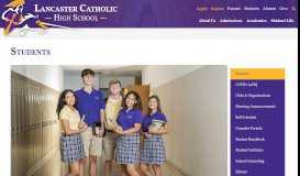 
							         Student Home Page | Catholic High ... - Lancaster Catholic High School								  
							    