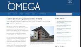 
							         Student housing analysis shows coming demand – The Omega ...								  
							    