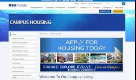 
							         Student Housing | Main Campus | NSU - Nova Southeastern University								  
							    