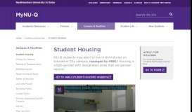 
							         Student Housing: MyNU-Q - Student Web - Northwestern University in ...								  
							    
