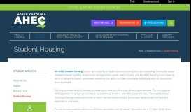 
							         Student Housing | NC AHEC								  
							    