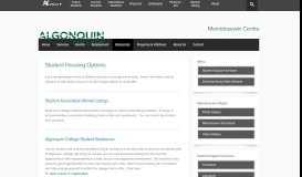 
							         Student Housing Options | Mamidosewin Centre - Algonquin College								  
							    