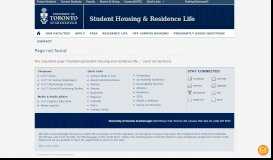
							         Student Housing & Residence Life - UTSC - University of Toronto								  
							    