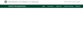 
							         Student Housing Services | University of Hawaii at Manoa								  
							    